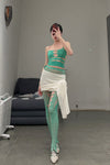 SWAYING/KNIT Japanese paper furry maxi skirt SW22SSB22 white